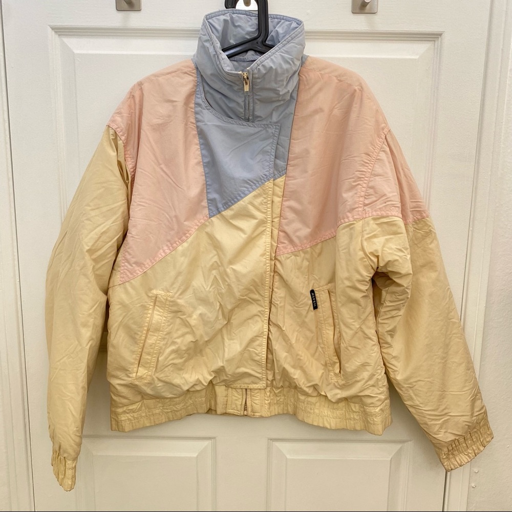 Vintage Aspen Pastel Colorblock Ski Jacket